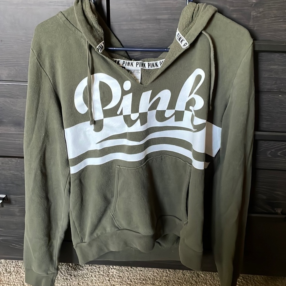 Navy green PINK Hoodie